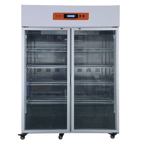 Refrigerador para cromatografia - GYYP-1750 - Xiamen Guoyi Scientific Instrument - vertical / com 2 portas / com porta de vidro