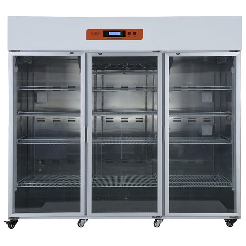 Refrigerador para cromatografia - GYYP-2200 - Xiamen Guoyi Scientific Instrument - vertical / com 3 portas / com porta de vidro