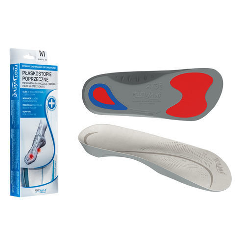 Palmilha ortopédica com calcanheira - METATARSALGIA - FootWave™ - com apoio do arco transverso / para pé plano