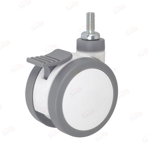 Roda para cama hospitalar - ME03-02D-100TPRG - Zhongshan Seño Casters and Wheels Man Co.,Ltd - com freio / giratória