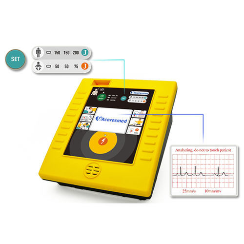 Desfibrilador externo semiautomático - A112 - Acoresmed.co.ltd - com monitor ECG / bifásico / impermeável