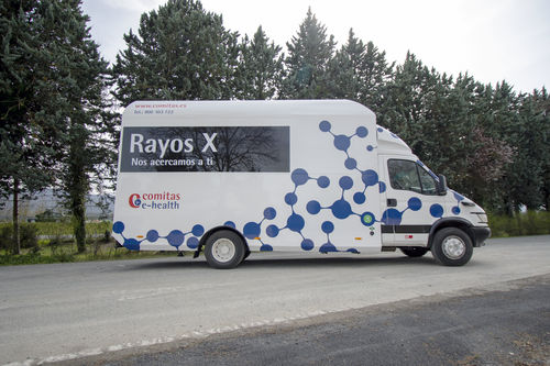Unidade móvel de saúde de detecção - Comitas e- Health - de imagiologia médica / ônibus / furgão