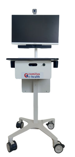 Carrinho de telemedicina de videoconferência - Comitas e- Health - móvel