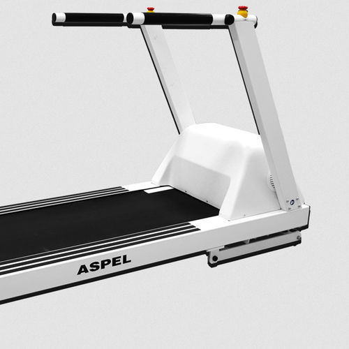 Esteira elétrica com corrimão - ASPEL Medical Treadmill - inclinada
