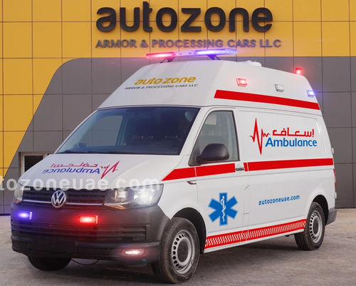 Ambulância para cuidados intensivos - AUTO ZONE ARMOR AND PROCESSING CARS L.L.C - furgão / com oxigenoterapia / automática