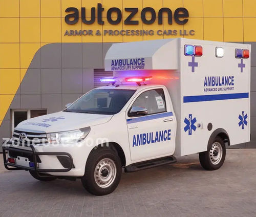 Ambulância com baú - 2GD-FTV - AUTO ZONE ARMOR AND PROCESSING CARS L.L.C - com oxigenoterapia / a diesel / mecânica