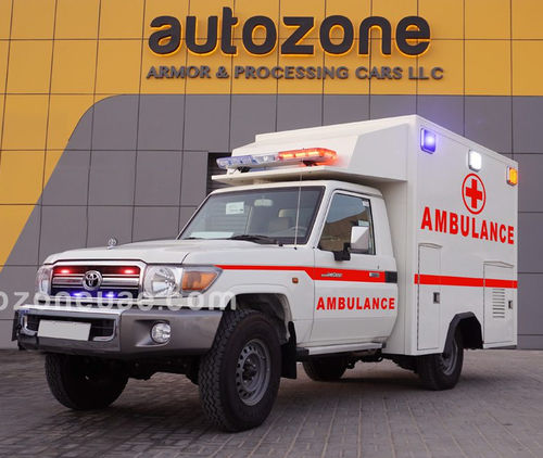 Ambulância para técnicos de emergência médica - HZJ79 - AUTO ZONE ARMOR AND PROCESSING CARS L.L.C - de transferência / com baú / com oxigenoterapia