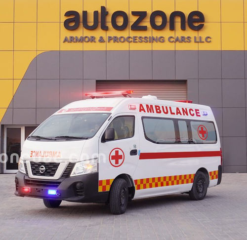Ambulância furgão - Urvan-NV350 - AUTO ZONE ARMOR AND PROCESSING CARS L.L.C - com oxigenoterapia / a diesel / mecânica