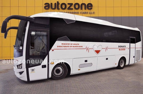 Unidade móvel de saúde para coleta de sangue - D6AB-D - AUTO ZONE ARMOR AND PROCESSING CARS L.L.C - ônibus / a diesel / mecânica