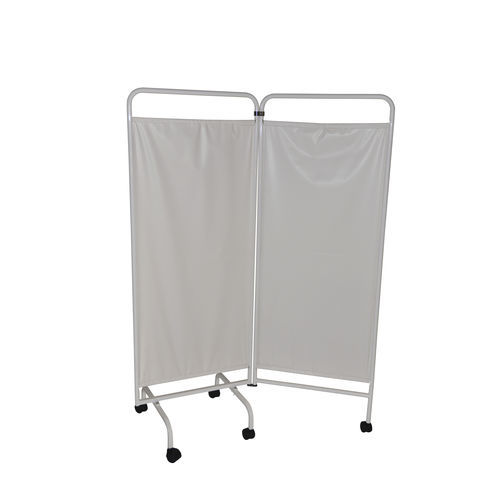 Biombo hospitalar com rodízios - 880/2E/P - VOG MEDICAL - dobrável / 1 face / 2 tabuleiros