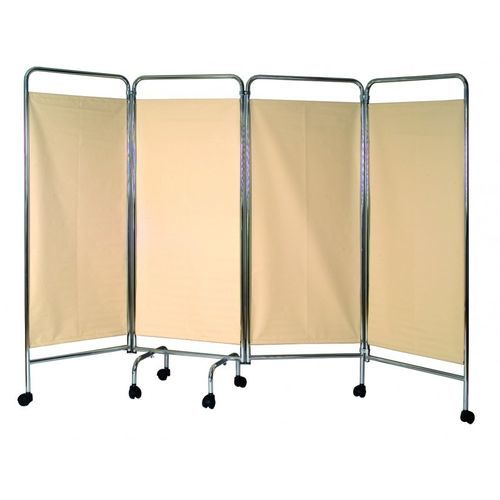 Biombo hospitalar com rodízios - 880/4E series - VOG MEDICAL - dobrável / 4 painéis / para quarto de hospital