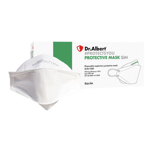 Máscara de proteção PFF2 - Dr.Albert® - Techtex Ltd Romania - em polipropileno / sem fibra de vidro / sem válvula