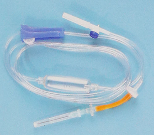 Kit de infusão com câmara de gotejamento - 1059 - Rongbo Medical - com torneira