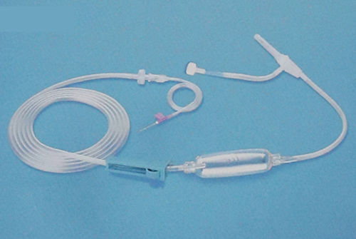 Kit de infusão com conector em Y - 1014 - Rongbo Medical - com câmara de gotejamento / com torneira