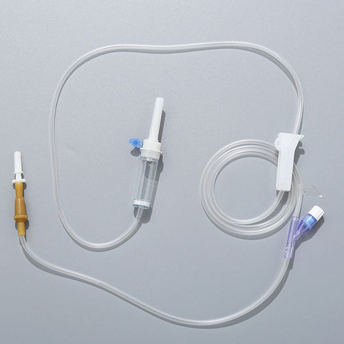 Kit de infusão em policloreto de vinila - Rongbo Medical - com câmara de gotejamento / com filtro de partículas / com torneira