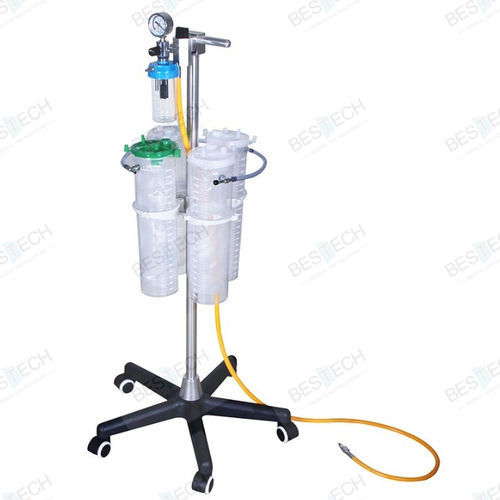 Aspirador cirúrgico pneumático - BT-71-2XY - Bestech Technologies Co., Ltd - com rodízios