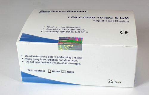 Teste rápido de COVID-19 - Spartacus-biomed - de pneumonia / da síndrome respiratória do Oriente Médio / de IgG