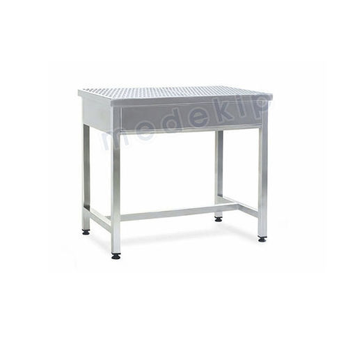Mesa de trabalho - MED 1074 - Medekip Medical - retangular / em aço inoxidável