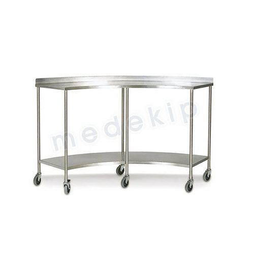 Mesa de trabalho - MED 1310 - 1312 - Medekip Medical - semicircular / em aço inoxidável