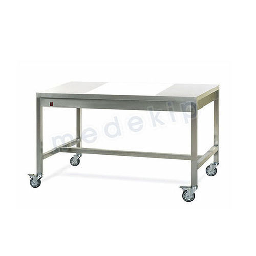 Mesa de laboratório - MED 1150 - 1155 - Medekip Medical - retangular / dobrável / com rodízios