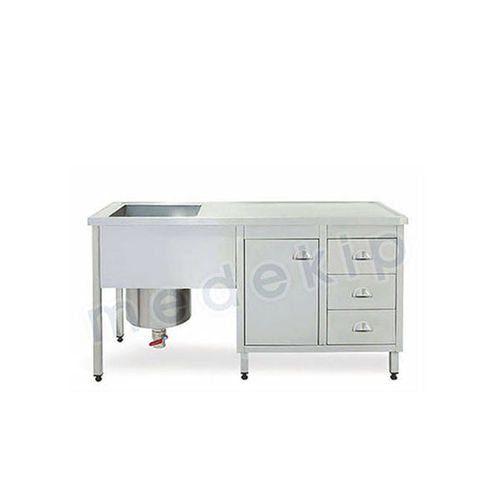 Mesa de trabalho - MED 1525 - 1530 - Medekip Medical - retangular / com pia