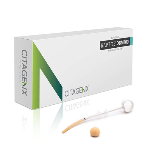 Aloenxerto ósseo - Raptos® DBM100 - Citagenix - para cirurgia odontológica / moldável