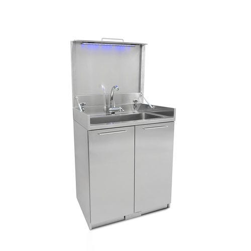 Lavatório para centro cirúrgico 1 posto - STERILA - Tecnomed Italia - em aço inoxidável / comando no cotovelo