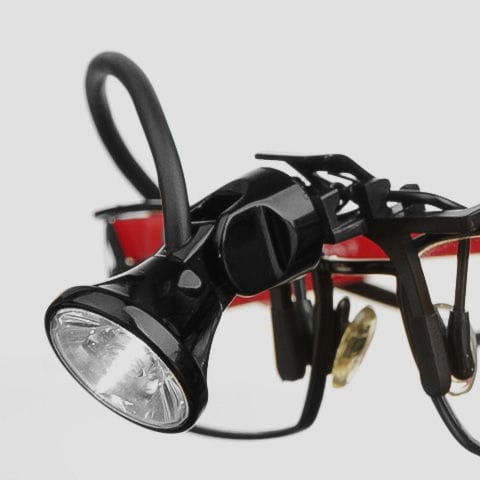 Fotóforo hospitalar - I.C. LERCHER - de LED / com lupa / com bateria recarregável