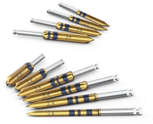 Fresa para cirurgia odontológica - Dentscare Ltda. - para implantodontia / em aço inoxidável / em liga metálica