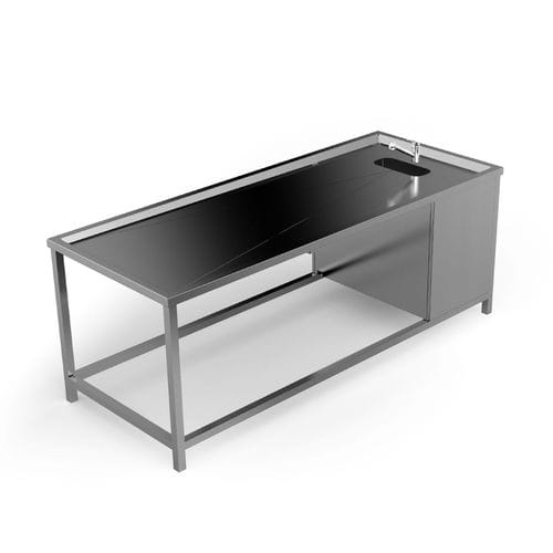 Mesa de necropsia para medicina legal - PMT-110 - PALOMA - retangular / em aço inoxidável