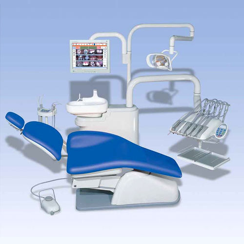 Conjunto odontológico com cadeira eletromecânica - P5 - PALOMA - com monitor / com mesa de equipo / com iluminação