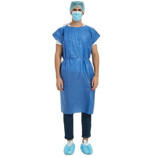 Avental de visitante unissexo - P3061 - Xiantao S&J Protective Products - L / descartável / azul