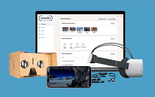 Plataforma de realidade virtual imersiva - Amelia Virtual Care - para reabilitação cognitiva / para tratamento de transtornos de ansiedade