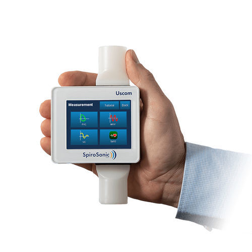 Espirômetro eletrônico - SpiroSonic SMART - Uscom Europe - portátil de mão / para fisioterapia respiratória / para uso domiciliar