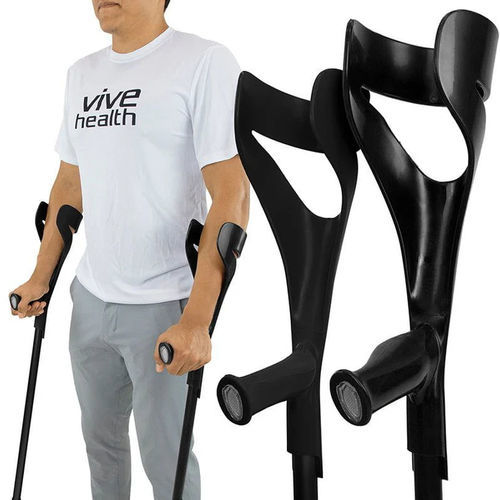 Muleta canadense - MOB1014BLK - Vive Health - para adulto / de altura regulável