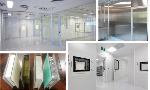 Estrutura de parede para salas limpas - Nicos Group Inc. - modular