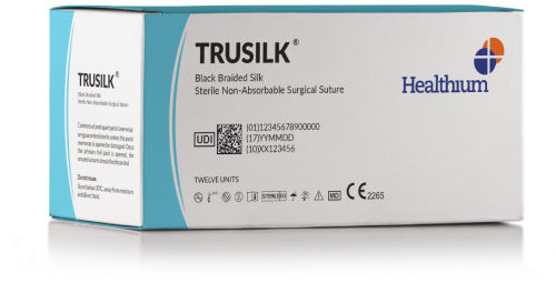 Fio de sutura não absorvível - Trusilk - Healthium Medtech - para cirurgia geral / para cirurgia ortopédica / para cirurgia cardiovascular