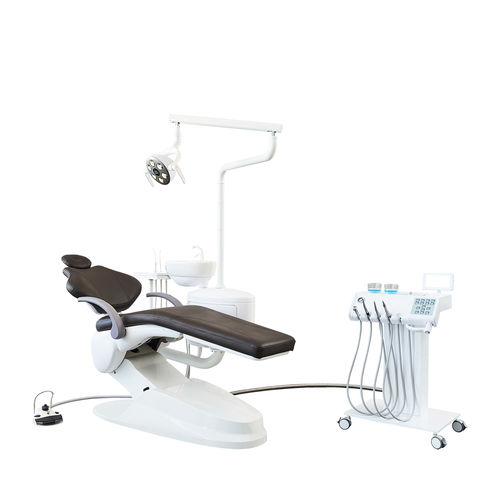 Conjunto odontológico com cadeira de acionamento elétrico - M1++ - Foshan Safety Medical Equipment Co., Ltd. - com apoio de cabeça regulável / com sistema de higienização / com mesa de equipo