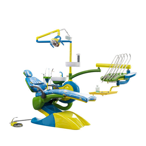 Conjunto odontológico com cadeira de acionamento elétrico - M10 - Foshan Safety Medical Equipment Co., Ltd. - com apoio de cabeça regulável / com sistema de higienização / com mesa de equipo