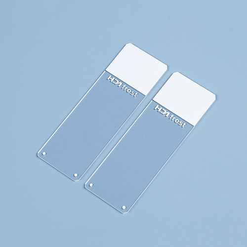 Lâmina de microscópio adesiva - HDAS002 series - Jiangsu Huida Medical Instruments - com extremidade colorida / Polysine®