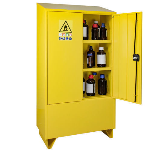 Armário para produtos inflamáveis - AMS100 - Ecosafe - para hospital / com prateleiras / com portas de abrir