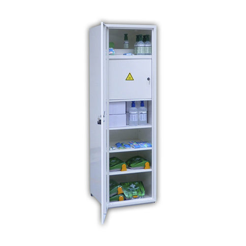 Armário de medicamentos - AS5 - Ecosafe - com prateleiras / com porta / branco