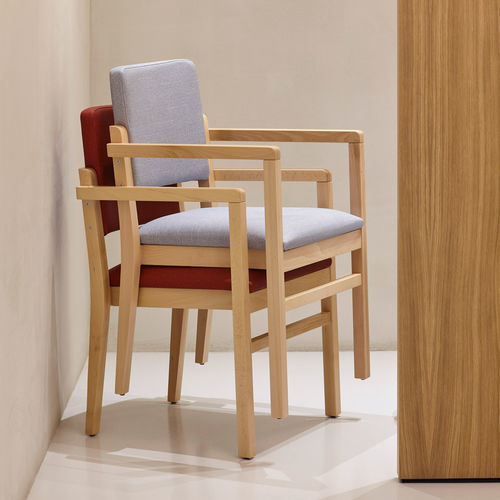 Cadeira de sala de jantar - PIL0001MB - SENIORCARE - para adulto / com braços / empilhável