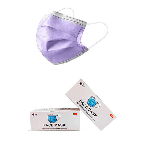 Máscara cirúrgica para adulto - Xiantao Yuanjie Nonwoven Products - caixa de 50 unid. / violeta / de tripla camada
