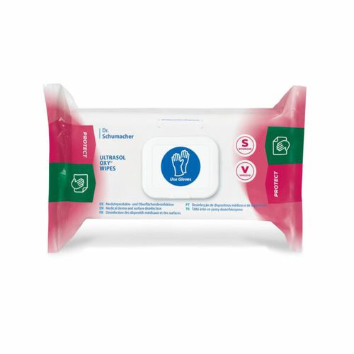 Lenços umedecidos para transdutores de ultrassom - ULTRASOL OXY  - THX MEDICAL