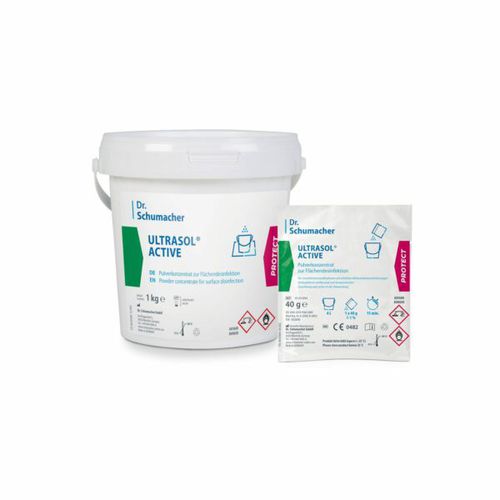 Detergente biológico - ULTRASOL ACTIVE  - THX MEDICAL - em pó / à base de cloro / para superfícies