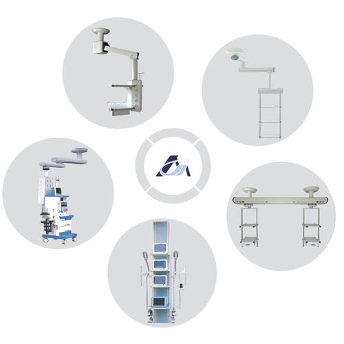 Estativa-pórtico de teto - Beijing Aerospace Changfeng medical - para cuidados intensivos / com braço simples / 2 braços