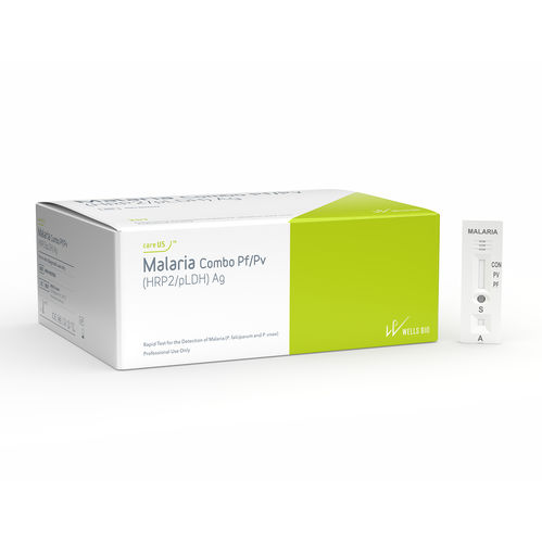 Teste rápido da malária - careUS&trade; Combo Pf/Pv (HRP2/pLDH) Ag - WELLS BIO - para doenças infecciosas / de antígeno / de parasitas