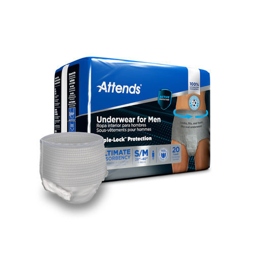 Fralda para homem - ADUM series - Attends - respirável / com elástico / caixa de 20 unid.