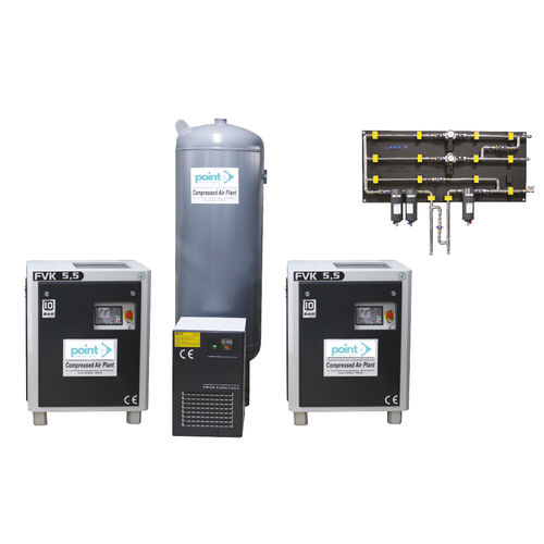 Sistema de compressão hospitalar - PNT-HS-PLC-X - Point Medical Gas Systems - de laboratório / de parafuso / com secador de ar